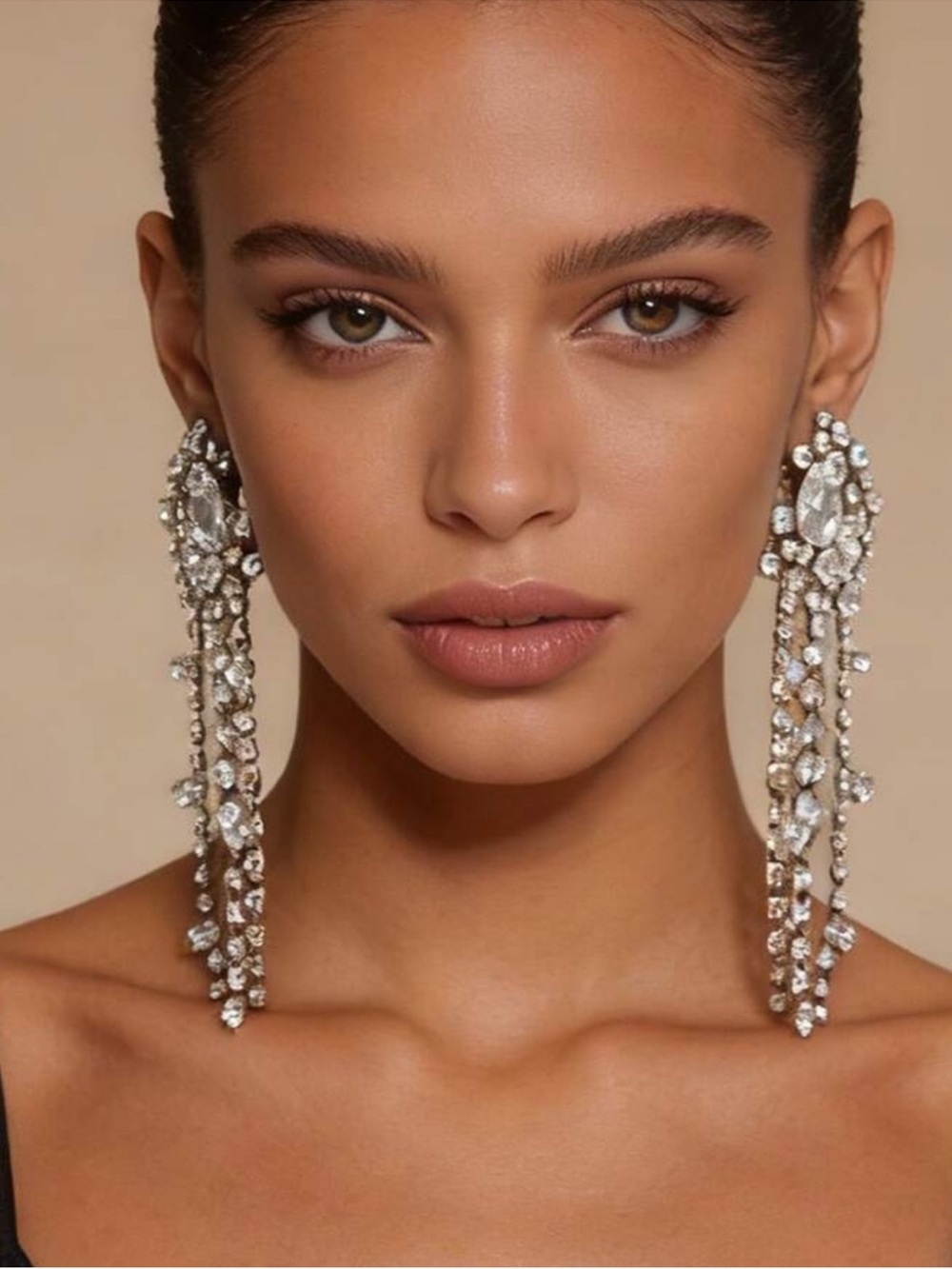 Opulent Crystal Fringe Gala Earrings